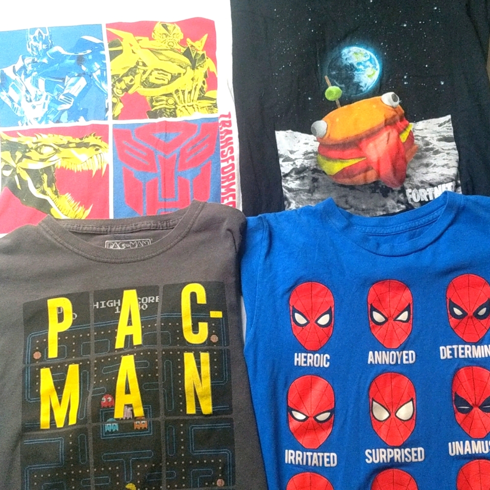 Lot of 4 kids M/L Character t-shirts